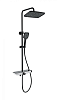 Душевая система Wonzon &amp; Woghand ThermoKlick, матовая, черный, WW-B3098-A-MB