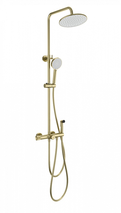 Душевая система Wonzon &amp;amp; Woghand, брашированная, золото, WW-B3097-A-BG