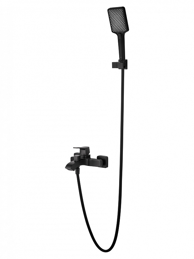 Смеситель для ванны Wonzon &amp;amp; Woghand Flex, черный, WW-88037072-MB