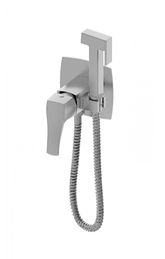 Смеситель с гигиеническим душем Wonzon &amp;amp; Woghand FLEX, никель, WW-88829072-BN
