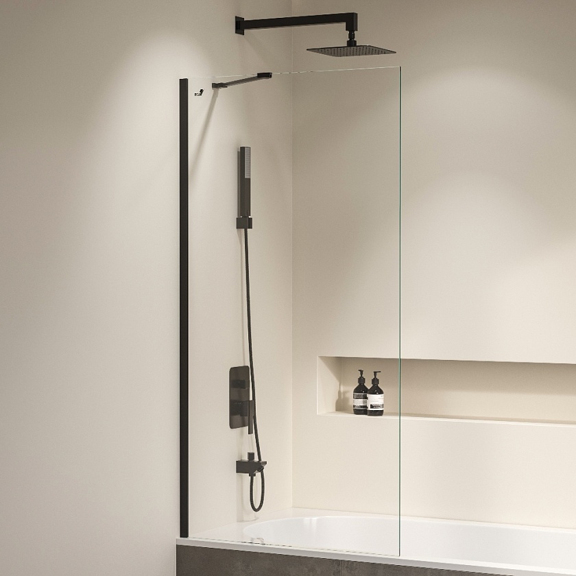 Стеклянная шторка для ванны RGW SC-150B 351115006-14 600 мм, стекло прозрачное