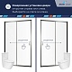 Душевая раздвижная дверь-купе в нишу RGW PA-114Gr профиль 030811410-110 1000 мм, стекло прозрачное - изображение 2