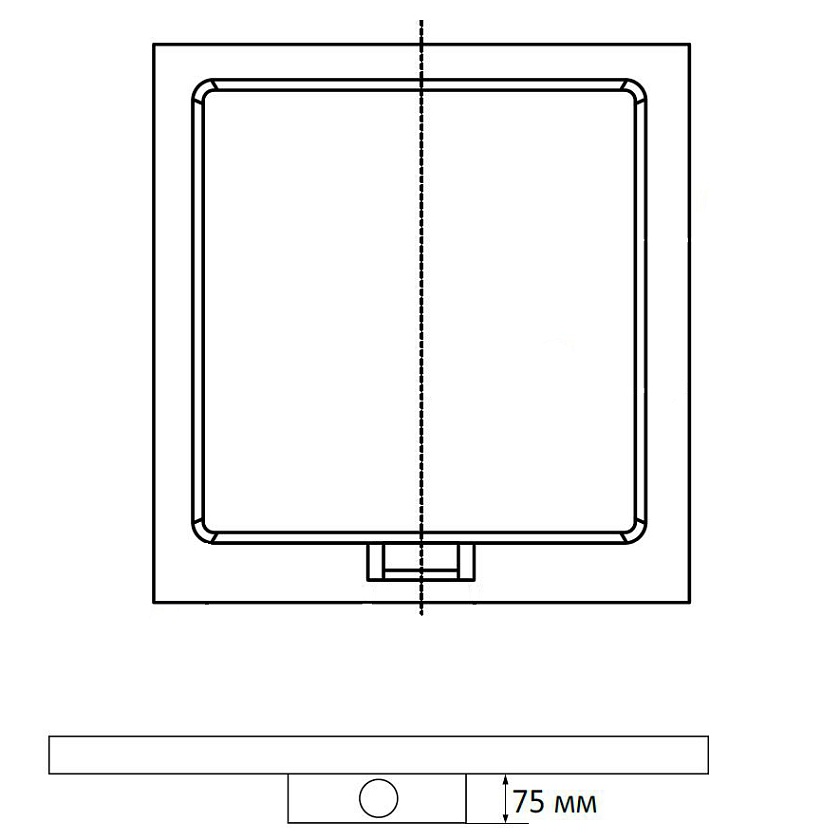 Душевой поддон RGW STA 16330199-04, 90x90, черный