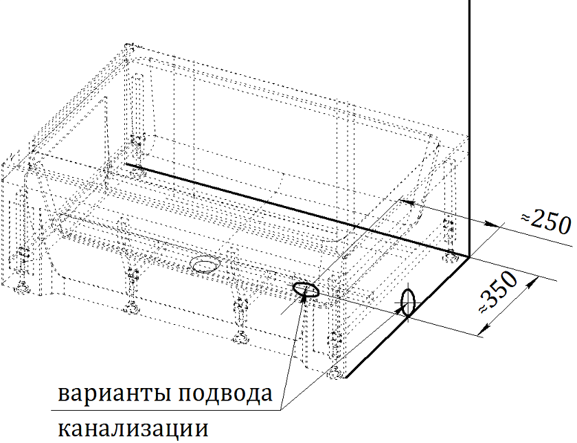 Душевой поддон Radomir Верчелли 1-11-0-1-0-013, 119x81