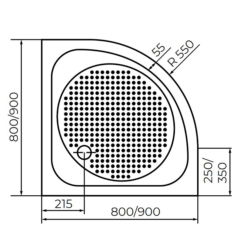 Душевой поддон RGW Acryl 16180488-41, 80x80