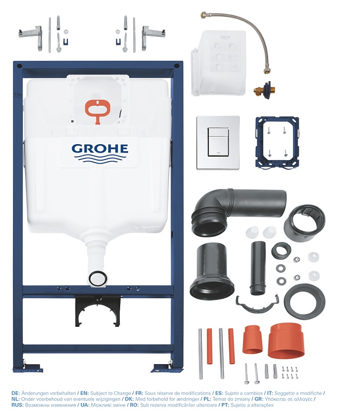 Инсталляция для унитаза Grohe Rapid SL 38772001, хром