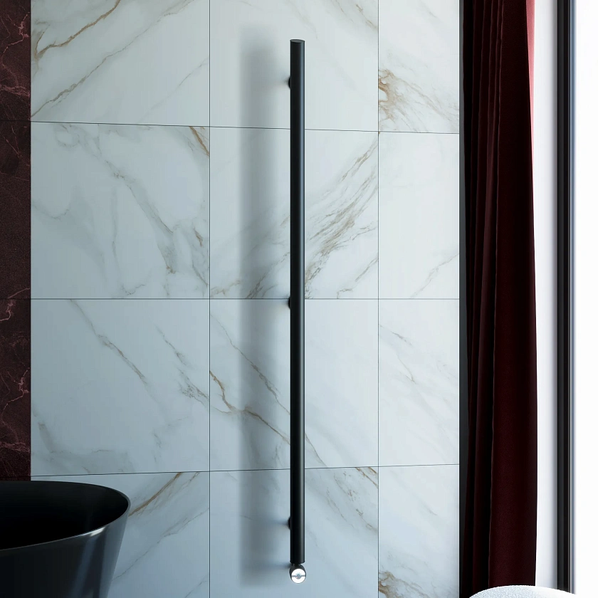 Полотенцесушитель электрический Grota ago 51x1800 N RAL9005 EL Черный