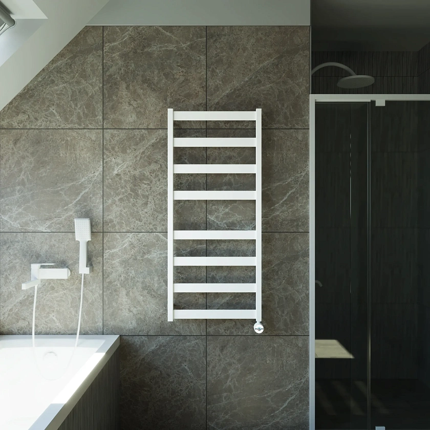 Полотенцесушитель электрический Grota Brezza 530x1200 N RAL9016 EL Белый
