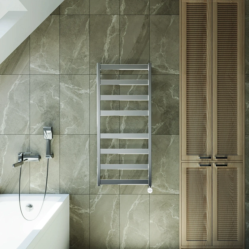 Полотенцесушитель электрический Grota Brezza 530x1200 NP EL Хром глянцевый