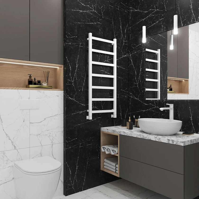 Полотенцесушитель водяной Grota Soffi 430x1000 N RAL9016 Белый