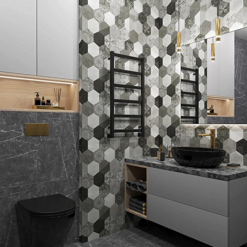 Полотенцесушитель водяной Grota Soffi 430x800 N RAL9005 Черный