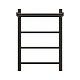 Полотенцесушитель водяной Grota Simple P 430x600 N RAL 9005 Черный - изображение 1