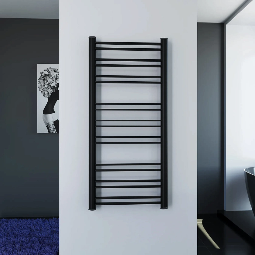 Полотенцесушитель водяной Grota Grande 550x1220 N RAL9005 Черный