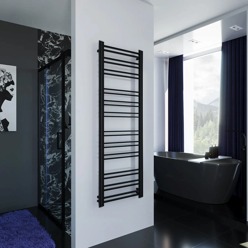 Полотенцесушитель водяной Grota Grande 550x1640 N RAL9005 Черный