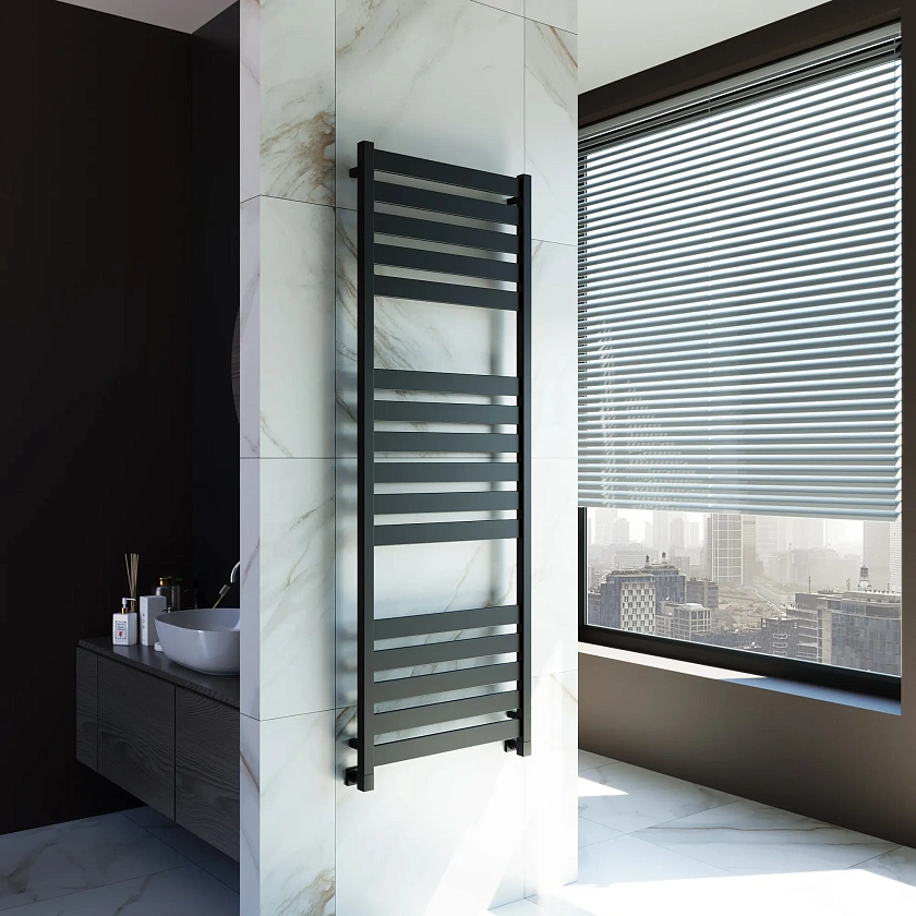 Полотенцесушитель водяной Grota Lux 530x1500 N RAL9005 Черный