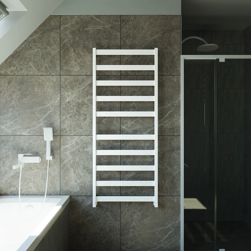 Полотенцесушитель водяной Grota Brezza 630x1500 N RAL9016 Белый