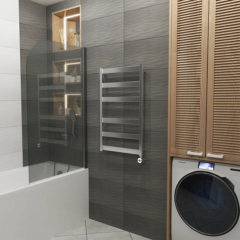 Полотенцесушитель электрический Grota Brezza 530x900 NM EL Хром матовый