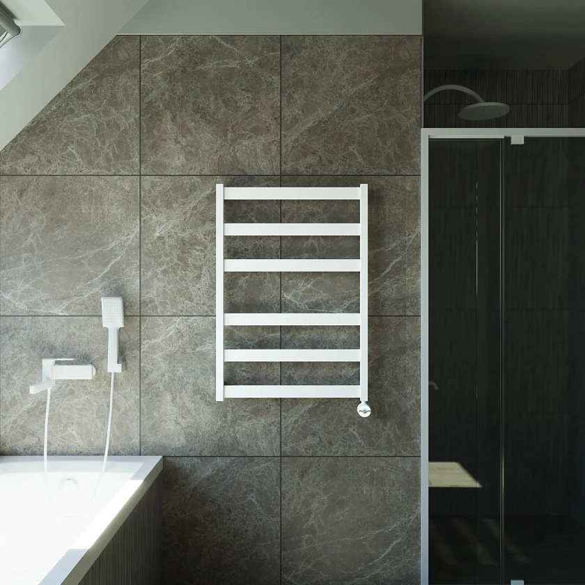 Полотенцесушитель электрический Grota Brezza 630x900 N RAL9016 EL Белый