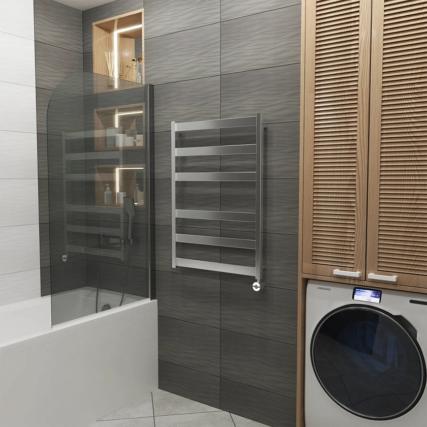 Полотенцесушитель электрический Grota Brezza 630x900 NM EL Хром матовый