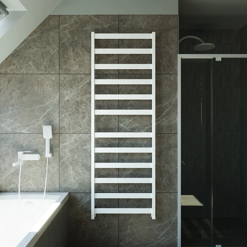 Полотенцесушитель водяной Grota Brezza 630x1800 N RAL9016 Белый