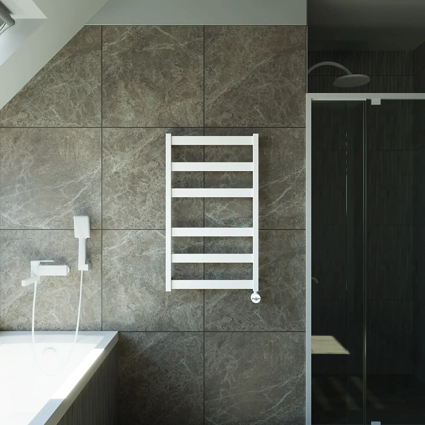 Полотенцесушитель электрический Grota Brezza 530x900 N RAL9016 EL Белый