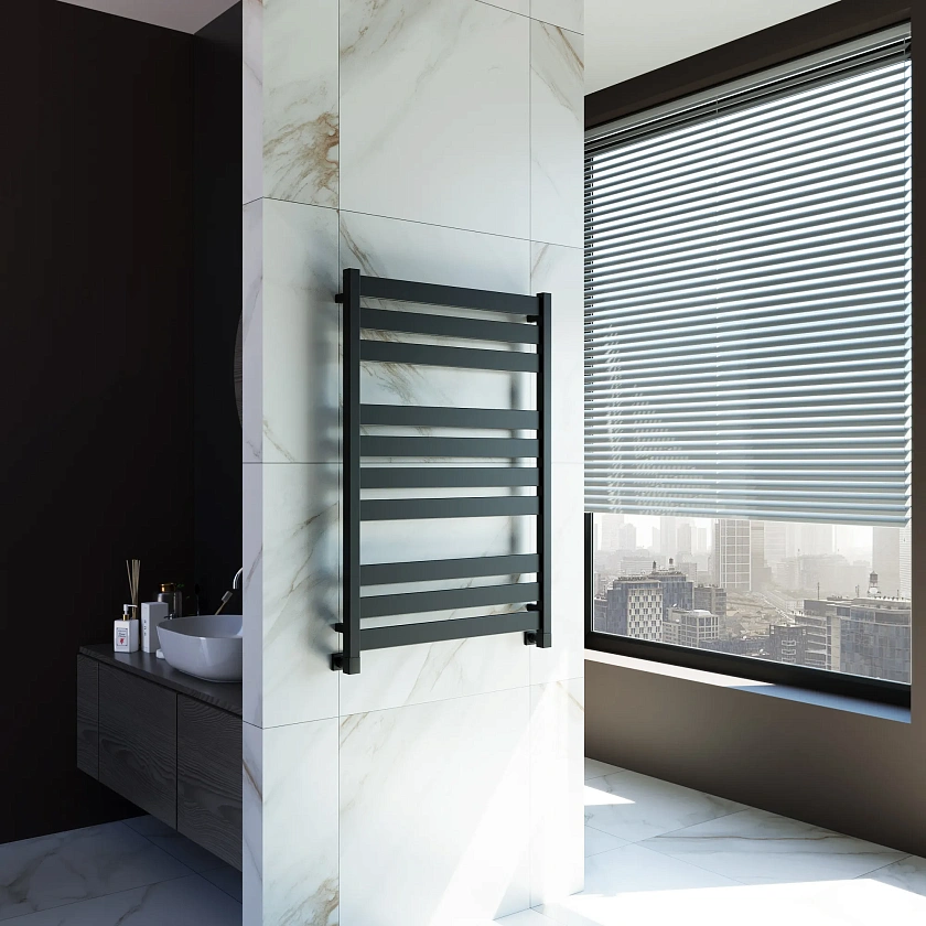 Полотенцесушитель водяной Grota Lux 630x900 N RAL9005 Черный