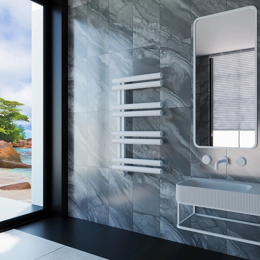 Полотенцесушитель электрический Grota Lato 530x900 N RAL9016 EL Белый