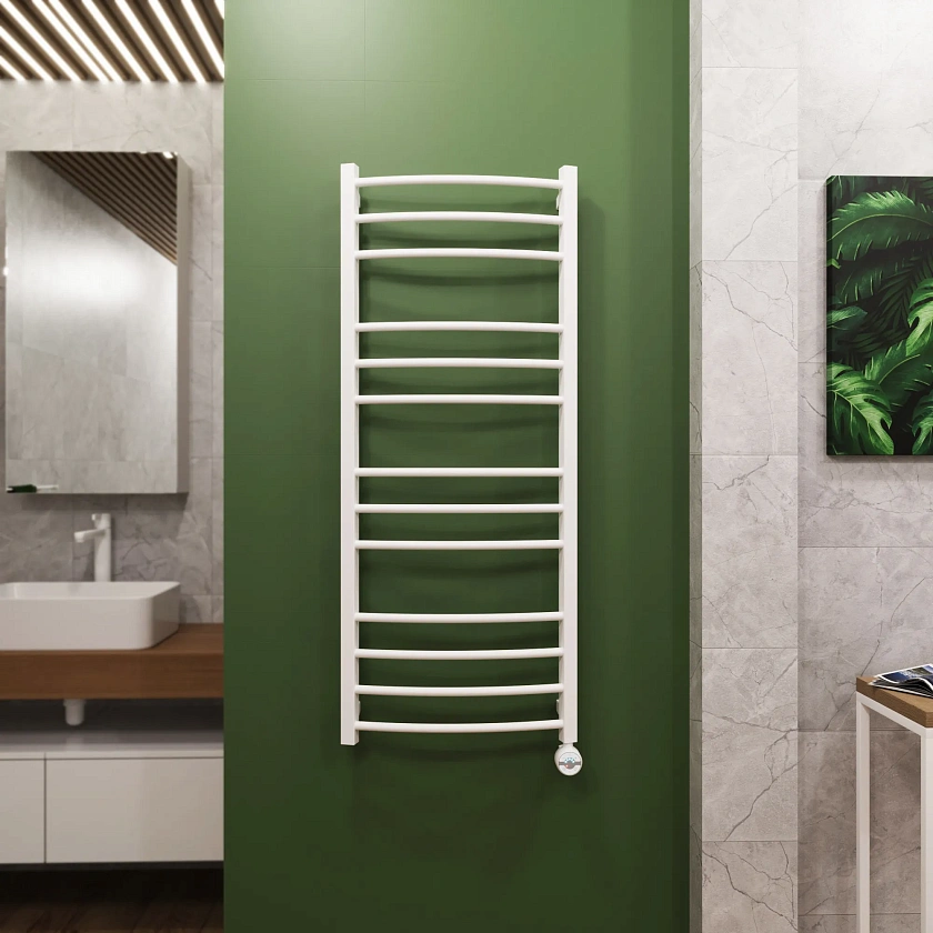 Полотенцесушитель электрический Grota eco calma 480x1200 N RAL9016 EL Белый