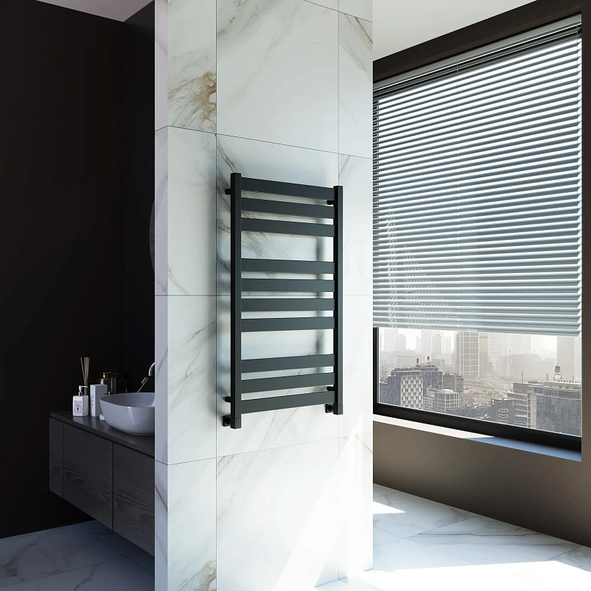 Полотенцесушитель водяной Grota Lux 530x900 N RAL9005 Черный