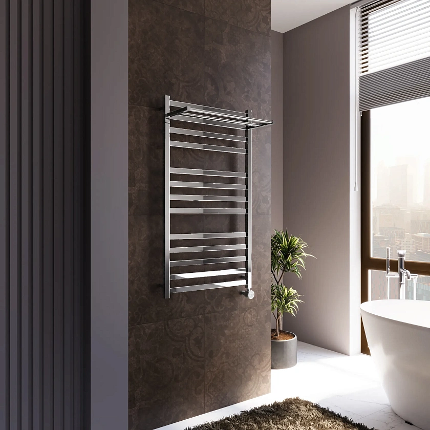Полотенцесушитель электрический Grota comfort 630х1125 NP EL Хром глянцевый