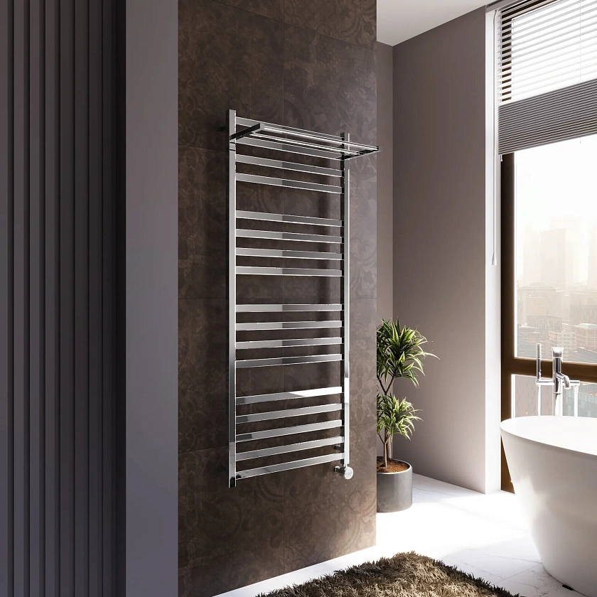 Полотенцесушитель электрический Grota comfort 630х1500 NP EL Хром глянцевый