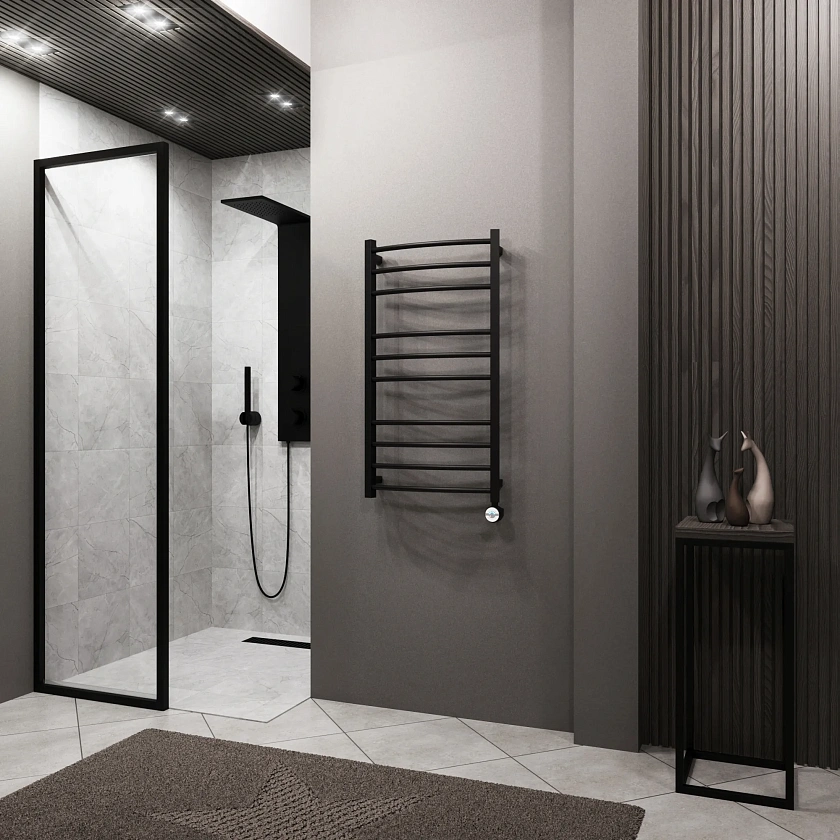 Полотенцесушитель электрический Grota eco calma 480x900 N RAL9005 EL Черный