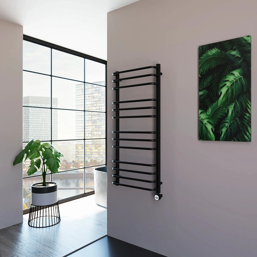 Полотенцесушитель электрический Grota EcoForte 530x1200 N RAL9005 EL Черный