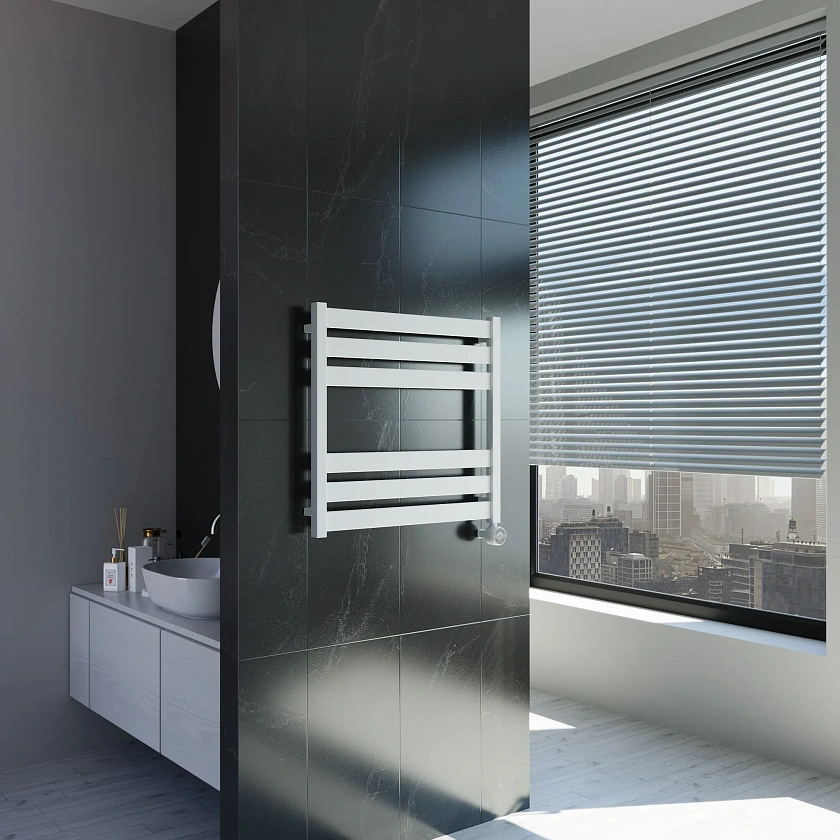 Полотенцесушитель электрический Grota Lux 630x600 N RAL9016 EL Белый