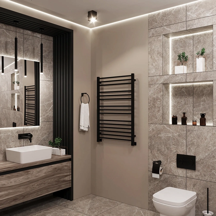 Полотенцесушитель водяной Grota classic 630x900 N RAL9005 Черный