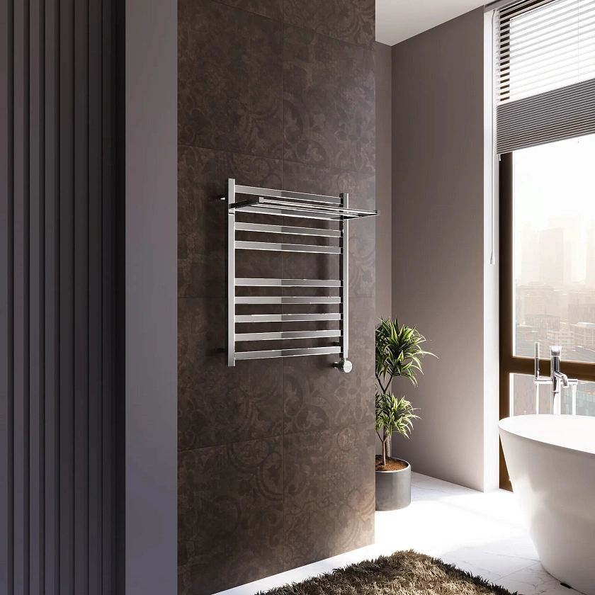 Полотенцесушитель электрический Grota comfort 630х750 NP EL Хром глянцевый