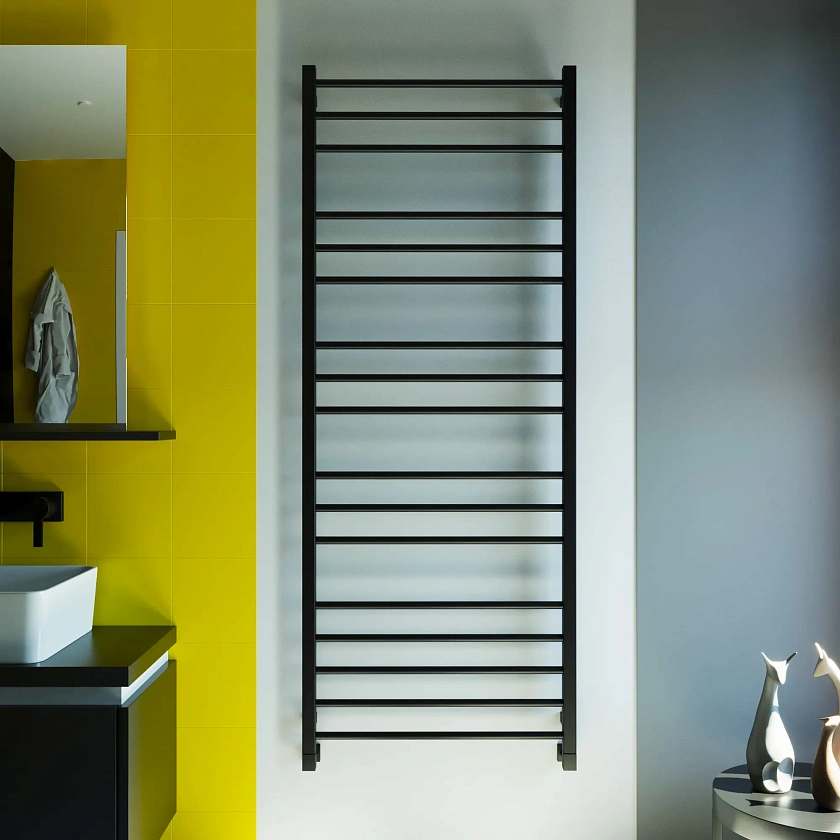 Полотенцесушитель водяной Grota Eco classic 630x1500 N RAL9005 Черный