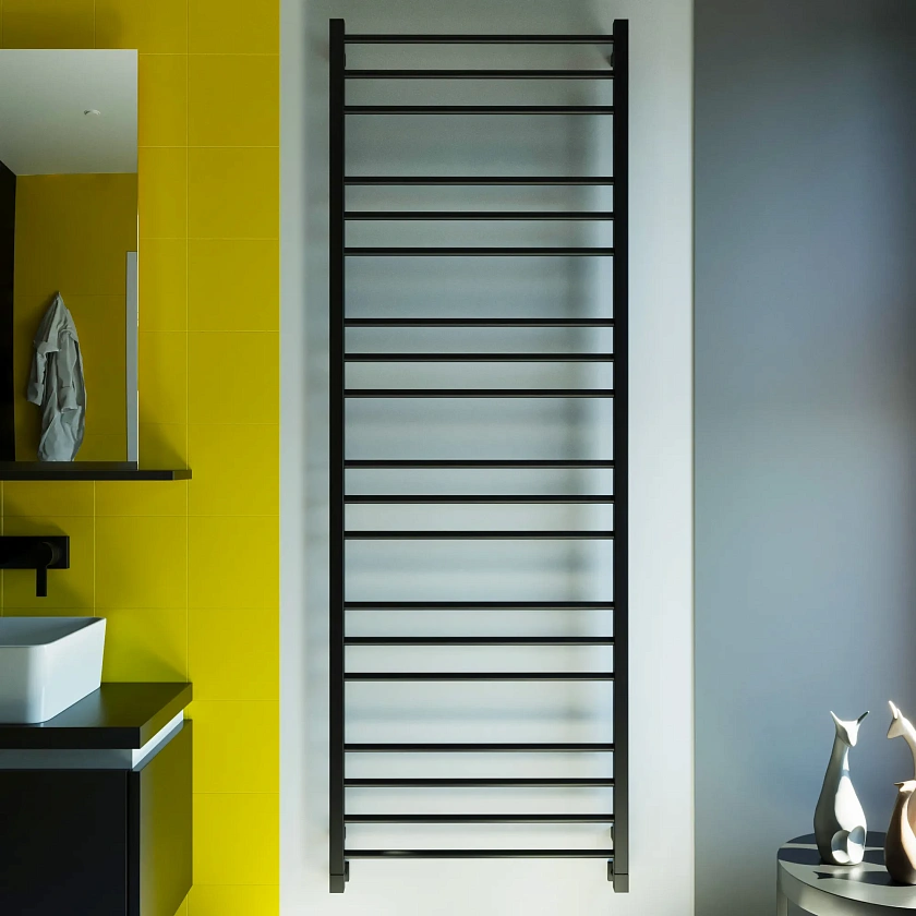 Полотенцесушитель водяной Grota Eco classic 630x1800 N RAL9005 Черный