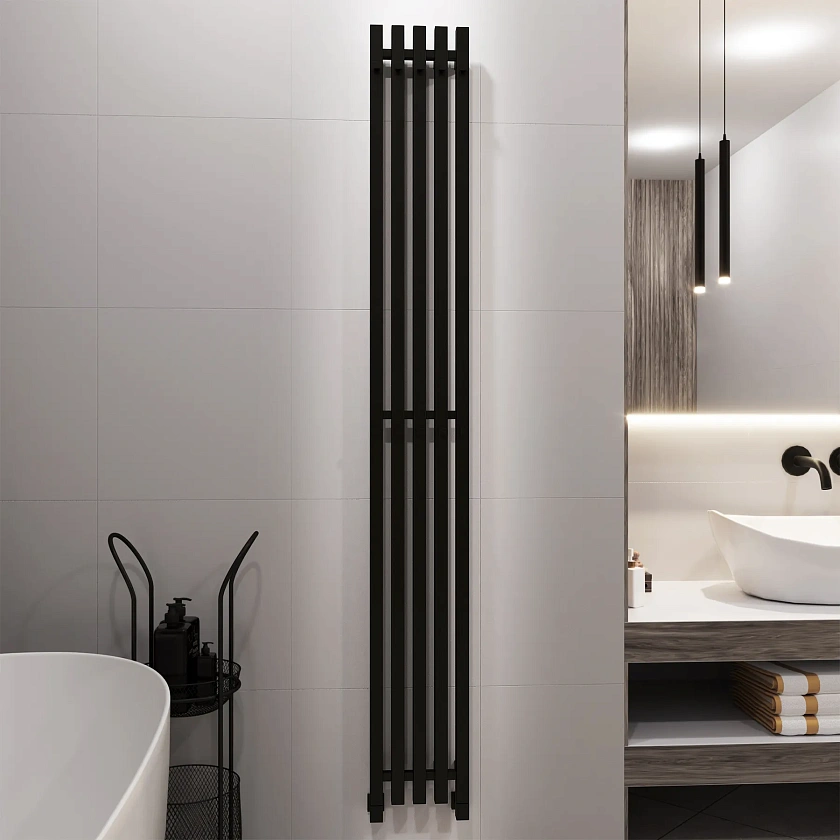 Полотенцесушитель водяной Grota Corsa 230x1800 N RAL9005 Черный