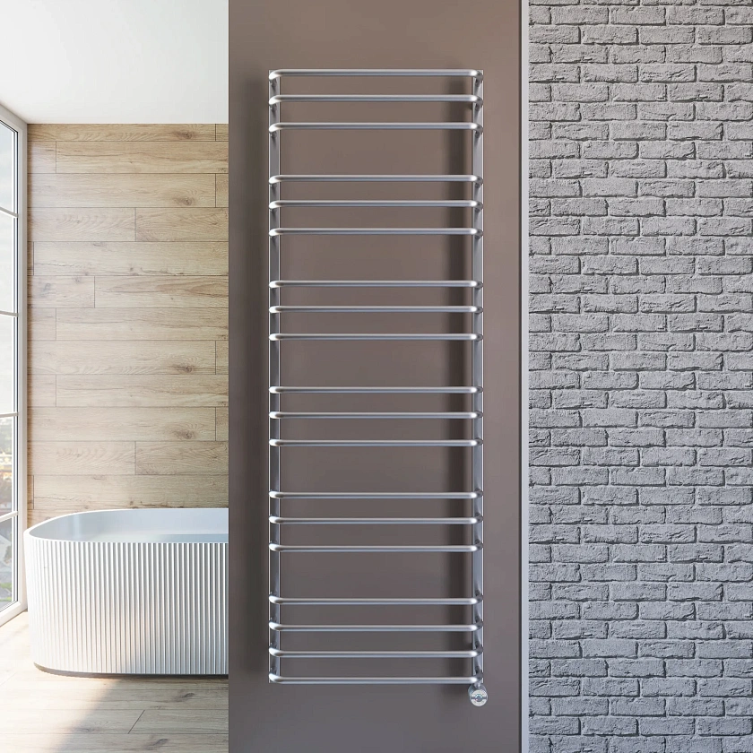 Полотенцесушитель электрический Grota EcoForte 630x1800 NM EL Хром матовый