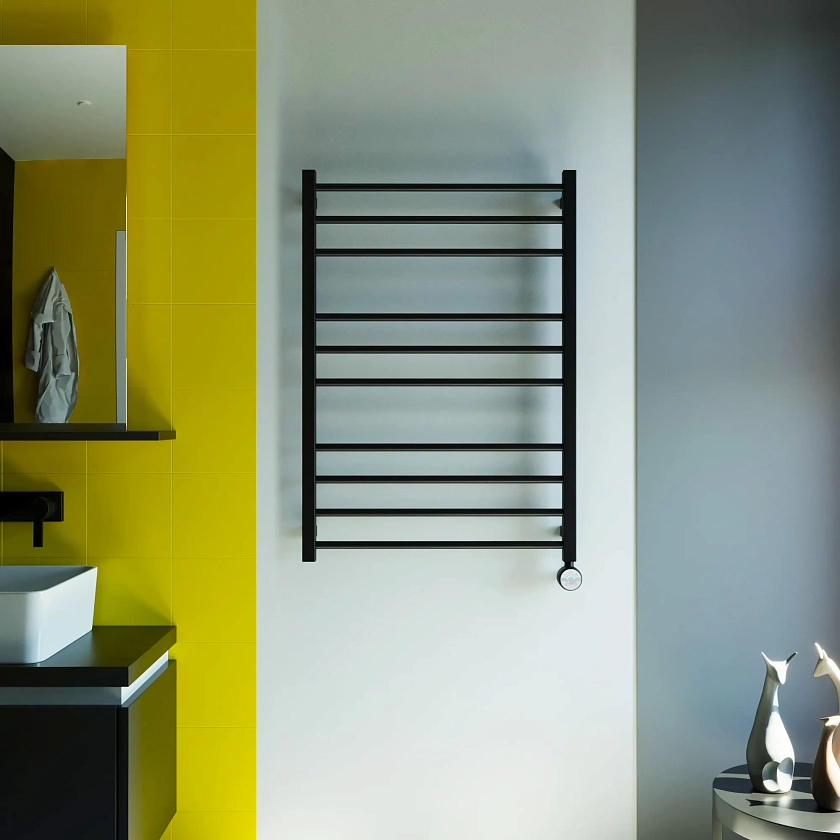 Полотенцесушитель электрический Grota eco classic 630x900 N RAL9005 EL Черный