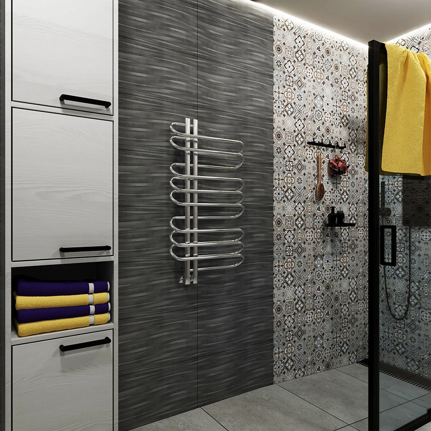 Полотенцесушитель электрический Grota Stelle L 500x900 NP EL Хром глянцевый