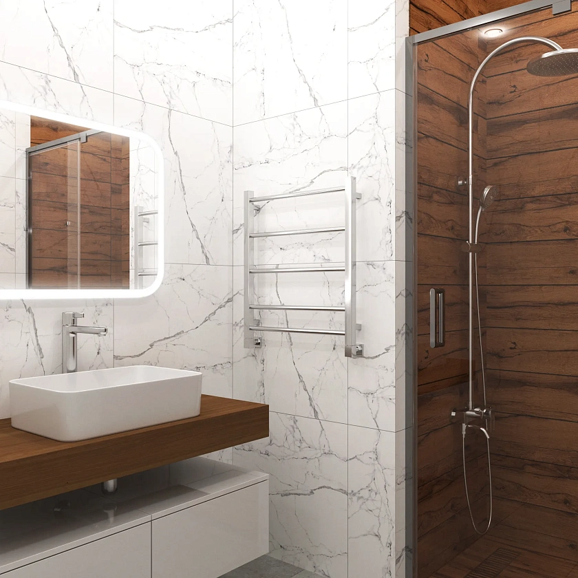 Полотенцесушитель водяной Grota Simple 530x600 NP Хром глянцевый
