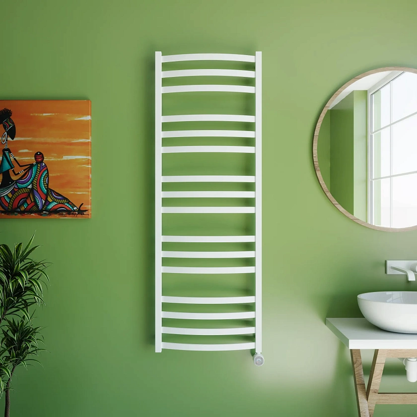 Полотенцесушитель электрический Grota Novita 530x1500 N RAL9016 EL Белый