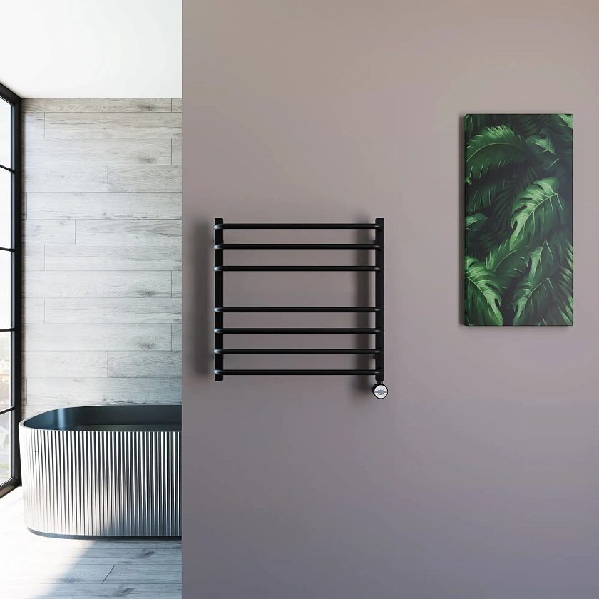 Полотенцесушитель электрический Grota EcoForte 630x600 N RAL9005 EL Черный