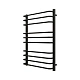 Полотенцесушитель электрический Grota EcoForte 630x900 N RAL9005 EL Черный - изображение 2