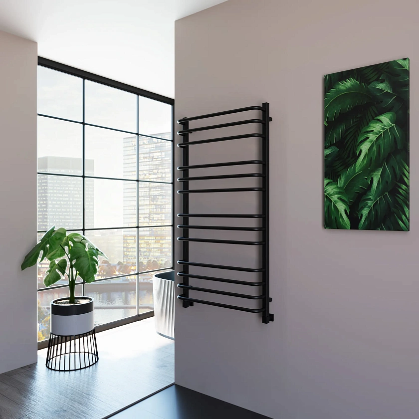 Полотенцесушитель водяной Grota EcoForte 630x1200 N RAL9005 Черный