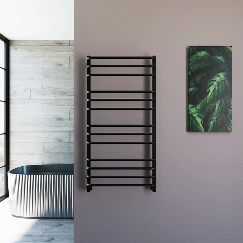 Полотенцесушитель водяной Grota EcoForte 630x1200 N RAL9005 Черный