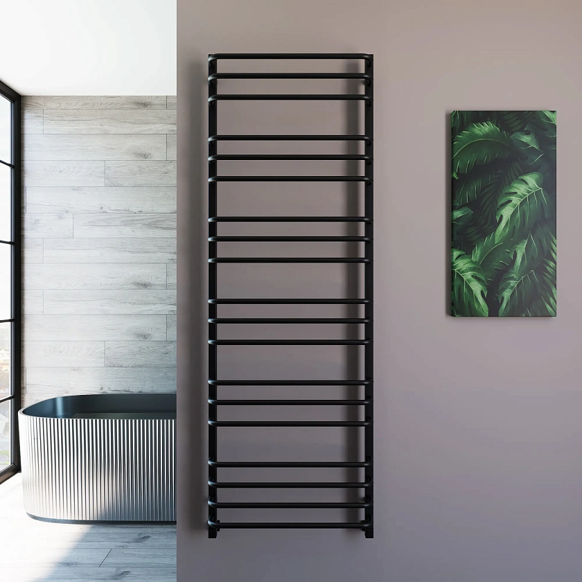 Полотенцесушитель водяной Grota EcoForte 630x1800 N RAL9005 Черный
