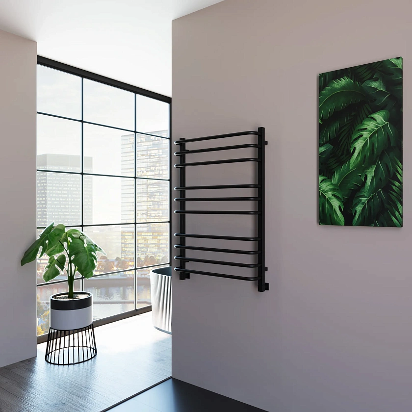 Полотенцесушитель водяной Grota EcoForte 630x900 N RAL9005 Черный